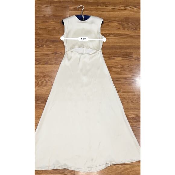 Loulou Studio Neutral Ivory Viscose Blend Copan satin midi dress Small - Picture 10 of 15